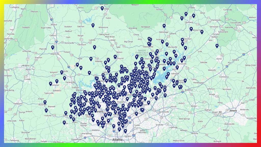 Trimlight Atlanta Customer Map
